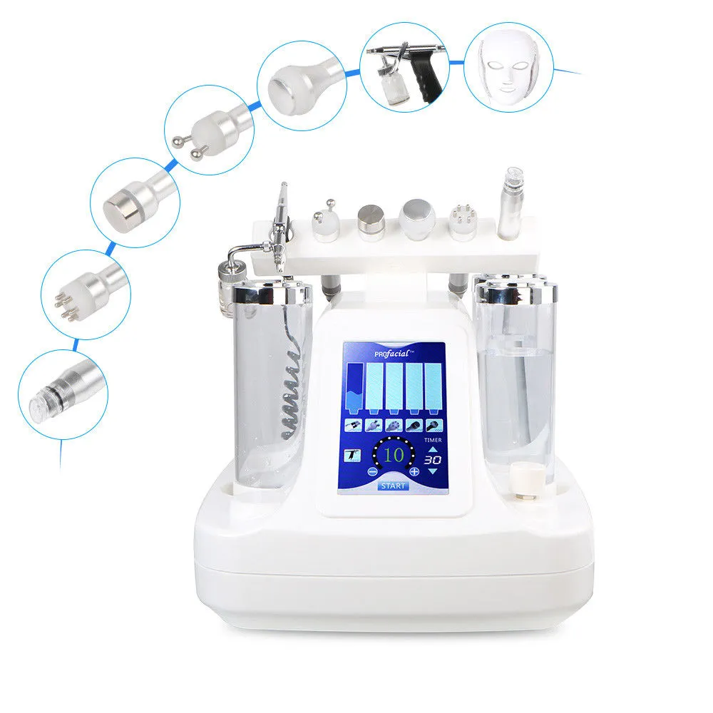 Nouveau 7in1 eau Dermabrasion peau oxygénothérapie équipement spas du visage Hydro Dermabrasion Salon visage nettoyage en profondeur eau Peel Machine