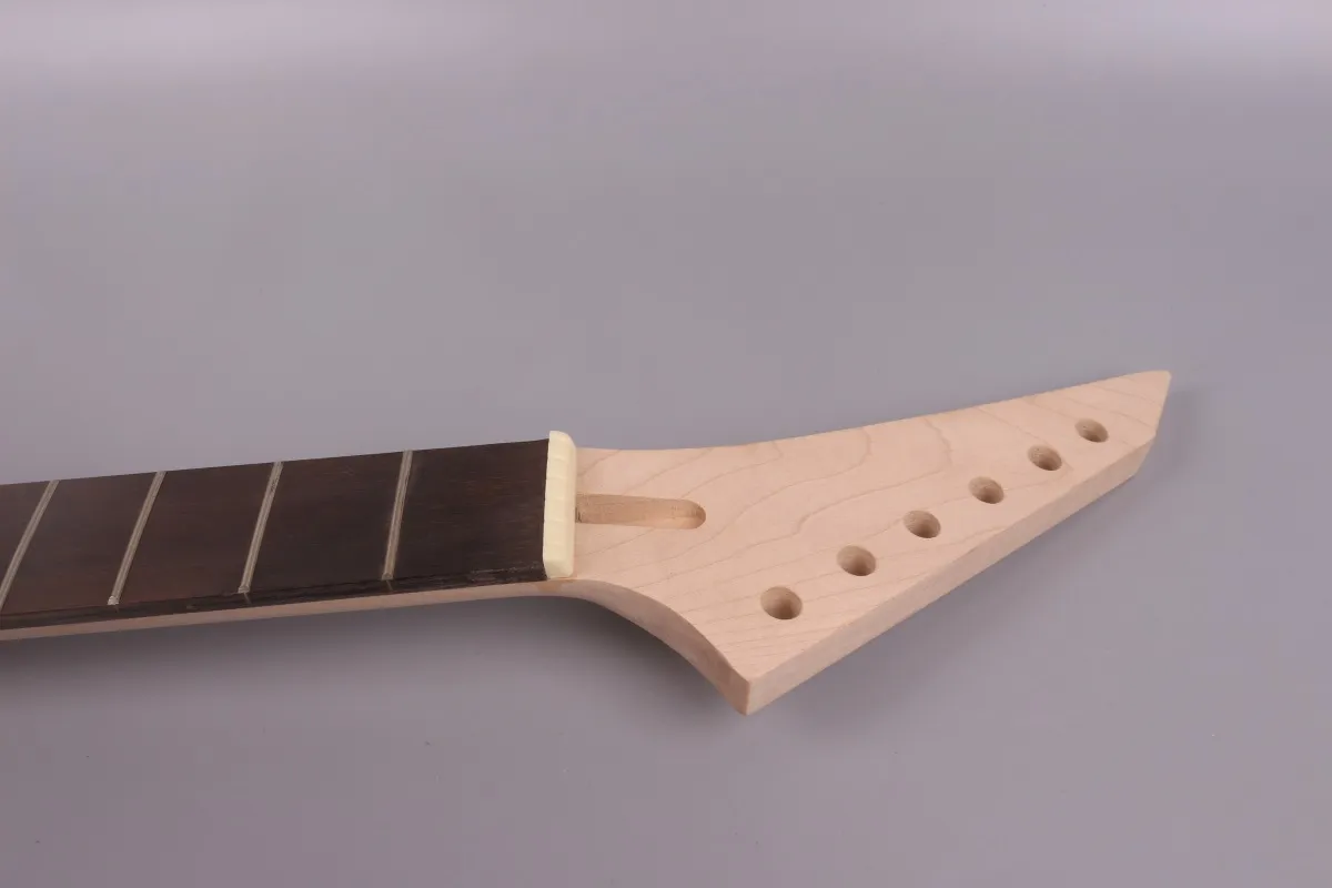 Yinfente gitara elektryczna szyja części zamienne 24 Fret 25,5 cali Maple Rosewood Fretboard kratownica Bolt na Headstock JK DIY Guitar # JK11