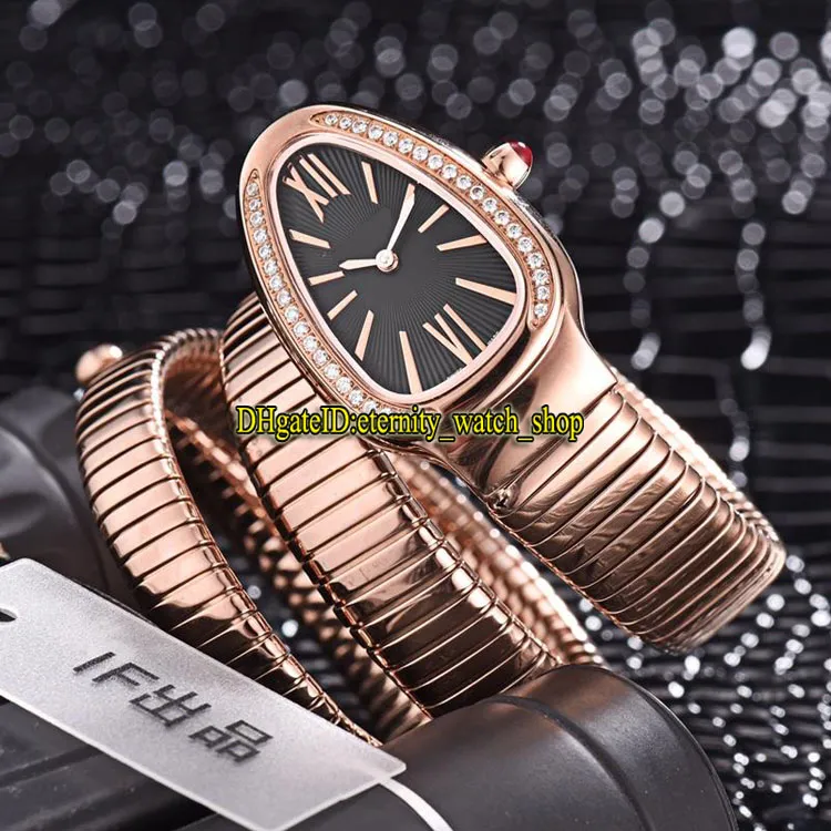 Eternity Women s Rose Gold Swiss Quartz Watch Bracelet a double boucle Watch Lady a la mode avec cadran blanc