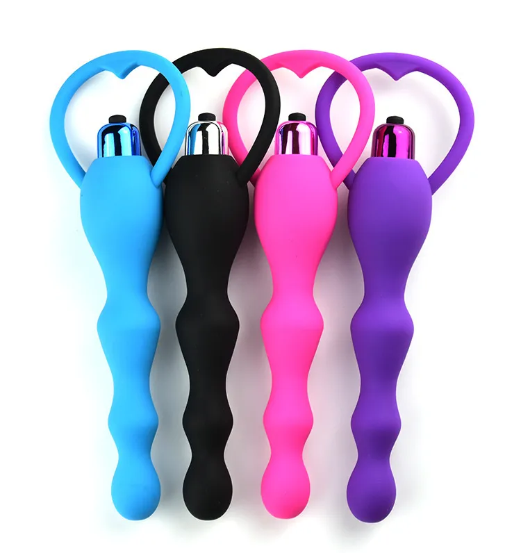 Beaded Anal Plugs Vibrator: Long Erotic Anal Toys For Adult Women And