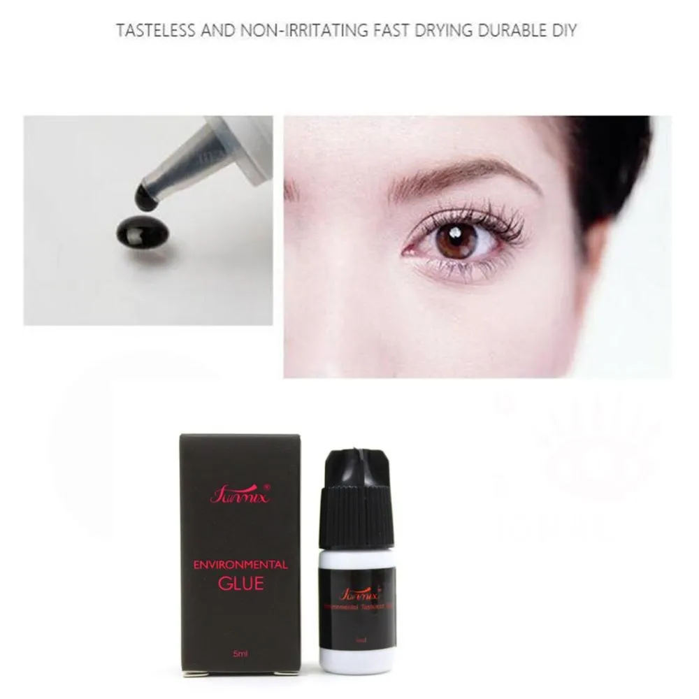 Fast Drying Eyelash Glue Waterproof False Lashes Extension Adhesive Black Strong Sticky No Odor No Irritation Lasting Makeup W3
