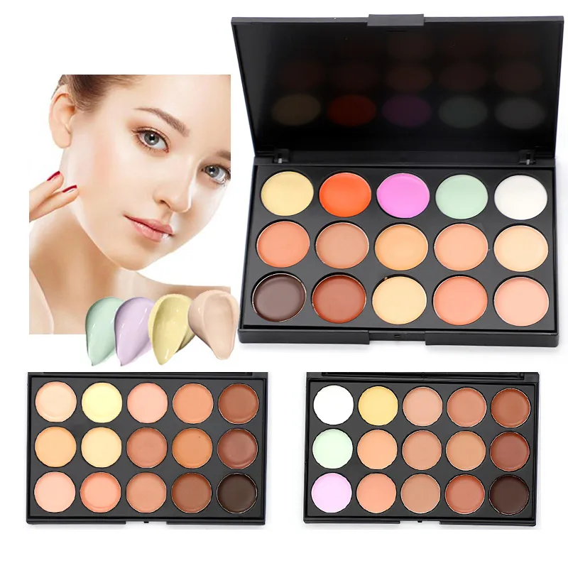 Make-up 15-Farben-Concealer-Paletten-Set, Gesichts-Concealer-Creme, Make-up-Basis, Kosmetik, professionell, makellos