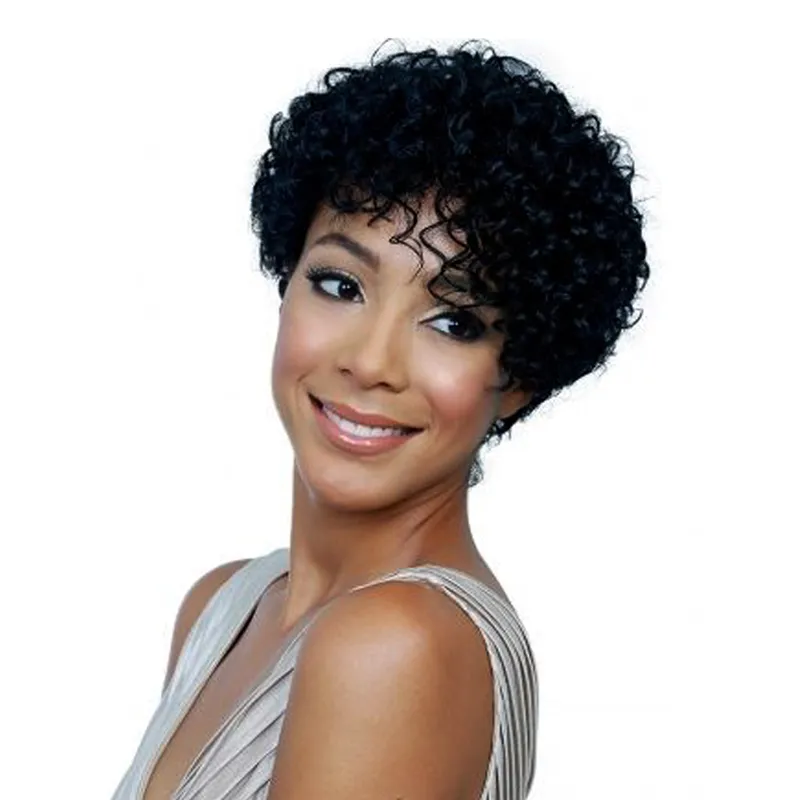 Perucas de ondas profundas curtas para mulheres negras barato pixie brasileiro corte brasileiro cabelo humano 100% perucas de cabelo humano novas perucas