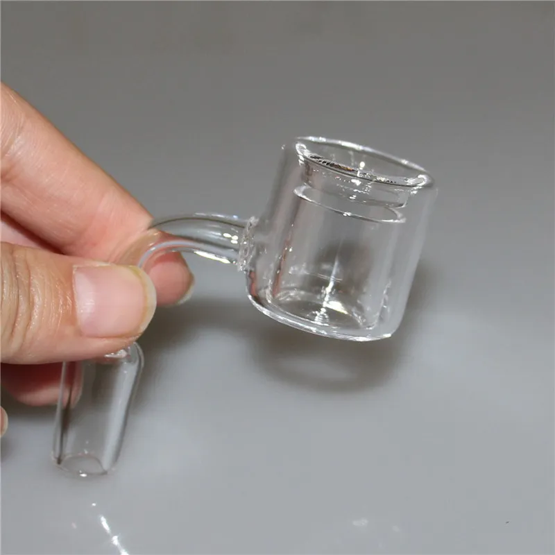 Rökning XXL Quartz Thermal Banger Nail med 28mm od 10mm 14mm 18mm Man eller Kvinna Frostat Joint Double Tube Quart Bangers för Glas Vattenrör DAB Rig Ash Catcher