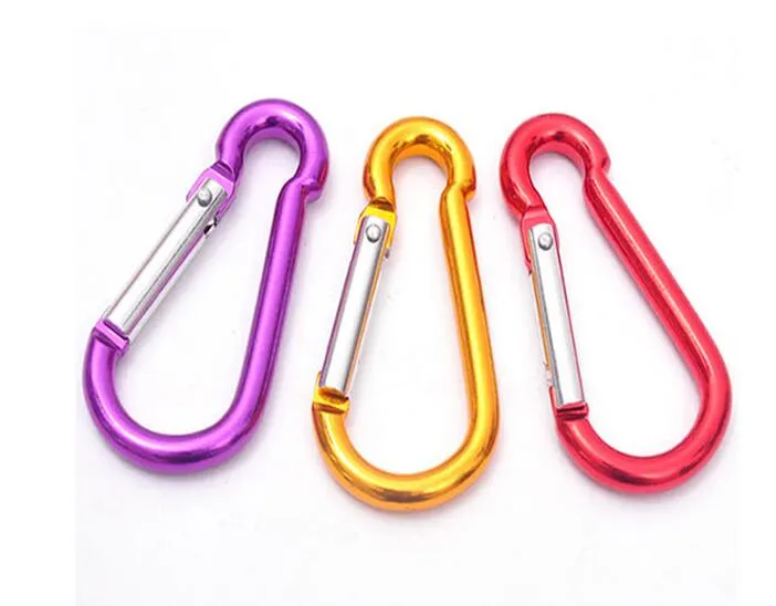 Carabiner Ring Keyrings Key Chains Outdoor Sports Camp Snap Clip Hook Keychain vandring Aluminium Metal Bekväm vandring camping CLI6552541