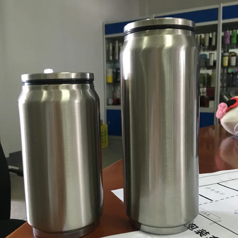 Tasses à café en acier inoxydable avec retournement de 12 oz 17 oz thermos à double paroi à double canne à vide