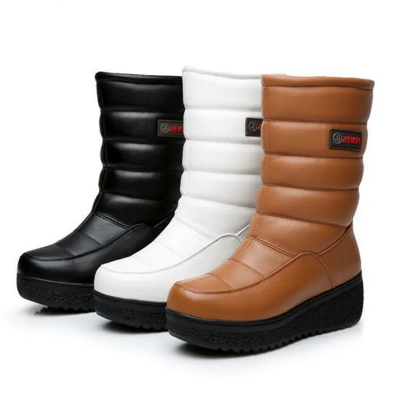 2018 Winter Snow Boots Non Slip Leather Boots For Women Black White Brown From Factory Cd16888 Bulk 59.18 DHgate.Com