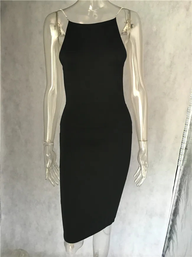 Vestidos de fiesta sexis para mujer, vestido ceñido liso de verano con cuello oblicuo, vestido ajustado hasta la rodilla para mujer