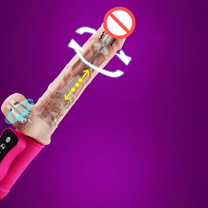 Vibrant Dildo Sex Toys for Women with chauffage USB Charge réactive Reailstic Sétillateur de gode