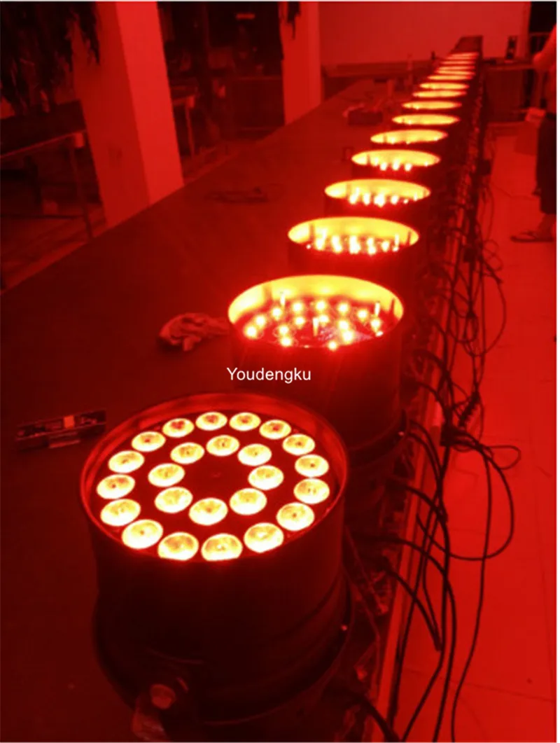 4個アメリカンDJ PAR 64 24X10 W LED PARライトRGBW 10W LONG PAR