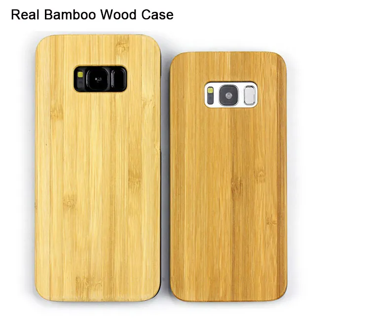 Étui en bois de téléphone portable antichoc pour iPhone X 6 6s 7 8 plus 5 étui en bois bambou étuis de téléphone portable pour Samsung Galaxy S9 S8 S10 Note 8 couverture