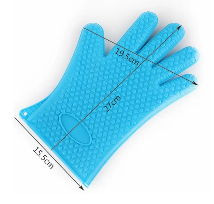 Siliconen keuken koken handschoenen magnetron antislip mitt hittebestendige siliconen huis handschoenen koken bakken bbq handschoenen houder