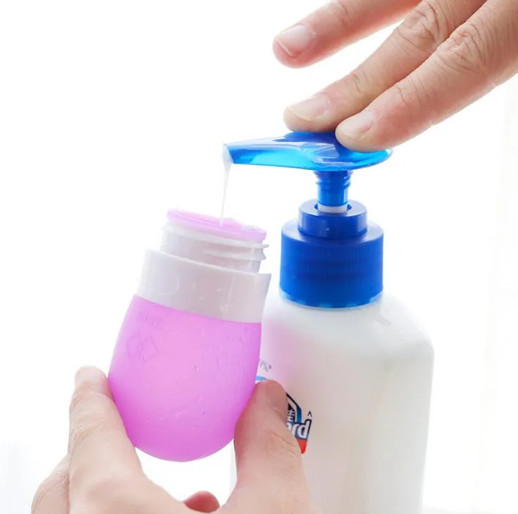 Silicone Shampoo Shower Gel Loção tubo de apertar Garrafas de viagens Tool-engarrafamento Sub