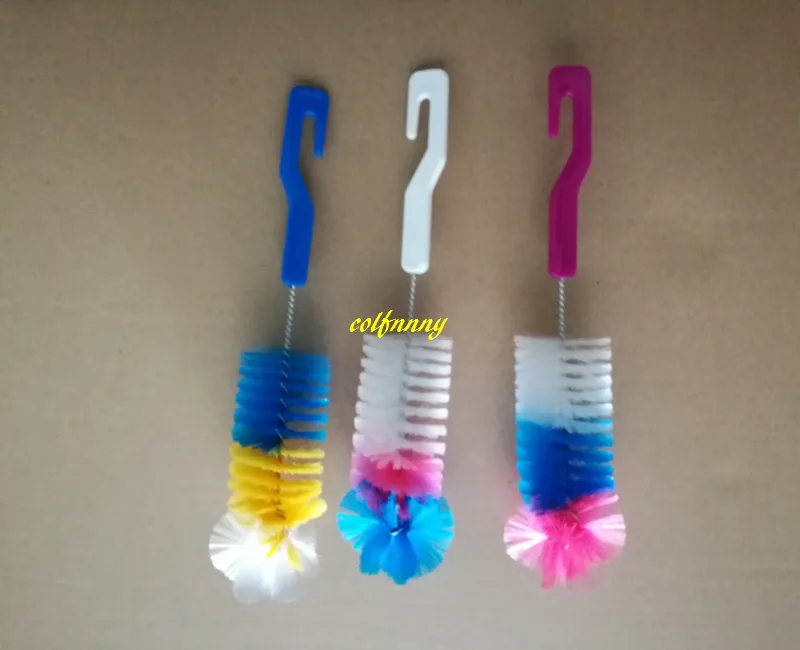 coloré Nylon longue brosse de nettoyage pour bébé biberon bec Tube verre tasse brosses