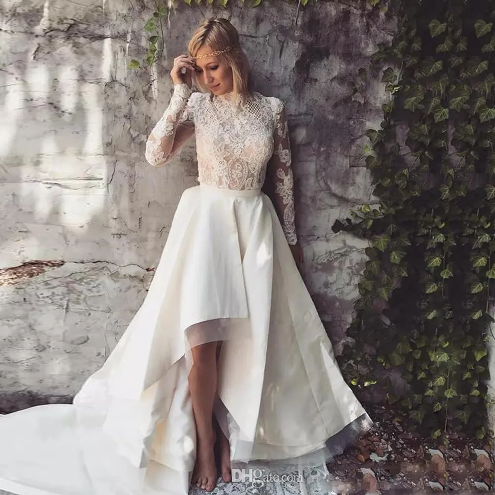 Asymmetrical hem wedding dresses sale
