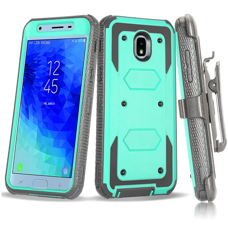 Bälte Clip Hybrid 3In1 PC TPU Kickstand Robot Shock Fast Armor Back Cover Case för LG Stylo 4 Aristo 2 Oppbag