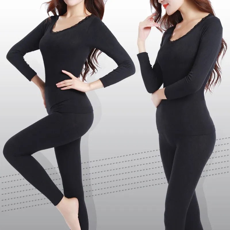 New Long Johns for Women Fit Size M-XXL Vinter Thermal Underkläder kostym Tjocka Modala Damer Termiska Underkläder Kvinna Kläder