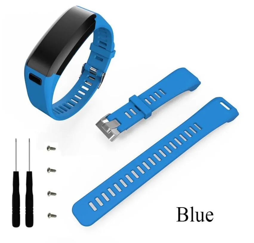 Bracelet de rechange en Silicone souple pour montre intelligente Garmin vivosmart HR, avec outils à vis 1734010