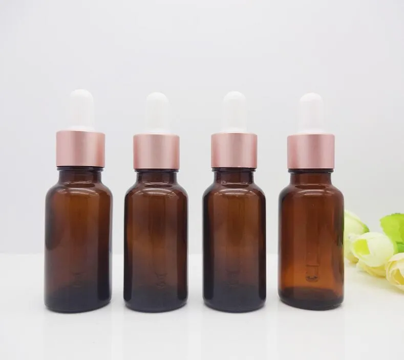 20 ml Tawney etherische olie parfumfles roll op glazen flessen Burette voor parfum etherische olieflessen