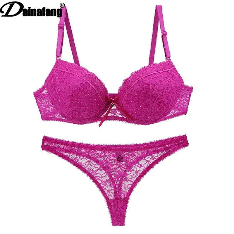 Nieuwigheid 2020 Kant Boor Bh Set Vrouwen Plus Size Push Up Ondergoed Set Bh  En Voor Vrouwelijke Sexy String 34 36 38 40 42 Bcde CUPS248G Van 15,08 €