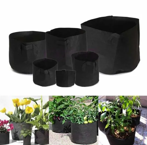 Kweekzakken voor planten aanplant tas groothandel niet-geweven stof potten plant pouch root container bloem / plantaardige groeiende potten tuinplanters