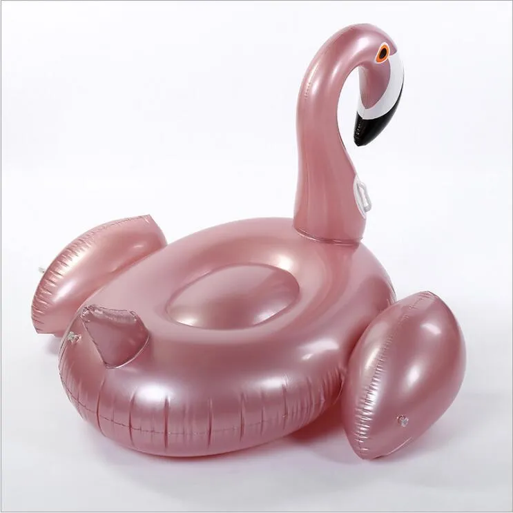 inflável flamingo piscina colchão natação brinquedo placas flutuantes colchão de ar adultos crianças água subiu anel de mergulho de cisne de ouro