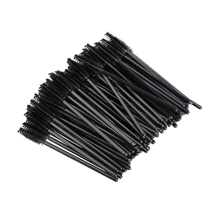 Brosse à cils à cils jetables uniques Pinceaux à mascara Applicator Wand Brush noir jaune bleu rose rose rouge DHL gratuit