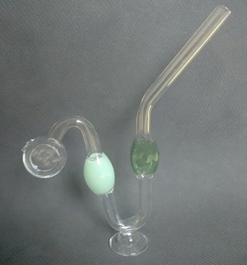 Nouveau Design Coloré Pipes En Verre De Serpent Bong Brûleurs À Huile 20cm Grands Tuyaux D'eau De Tabac En Verre Épais pour Fumer Des Narguilés Pipe avec Base P01