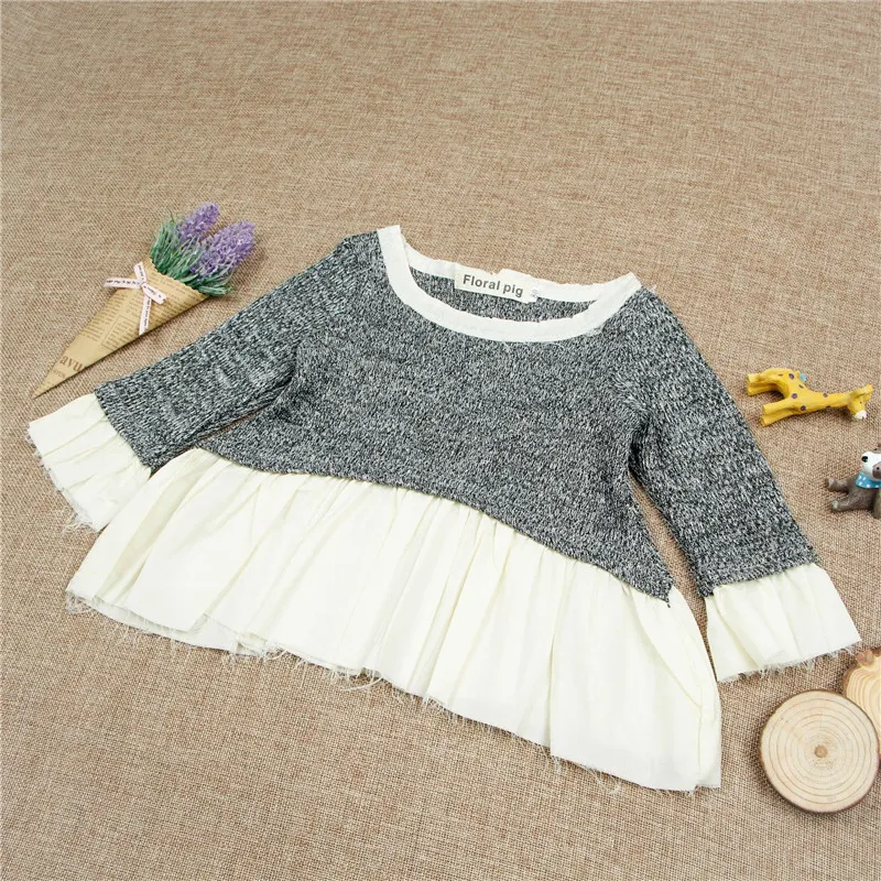 2018 nouveau printemps automne bébé vêtements mode Vintage nouveau-né bébé fille vêtements mignon pull hauts robes jupe enfants vêtements T-shirt Boutique