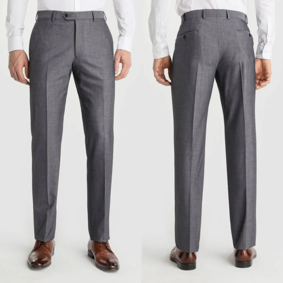 Newest Grey Men Suit Pants Custom Made Cheap Slim Fit Trousers