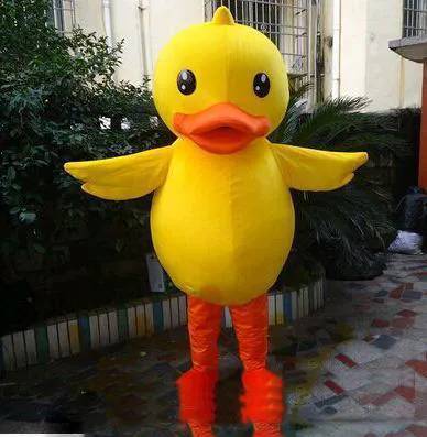 Alta qualidade quente Grande traje do pato amarelo Fancy dress Adulto Tamanho Ternos-mascote Personalizável