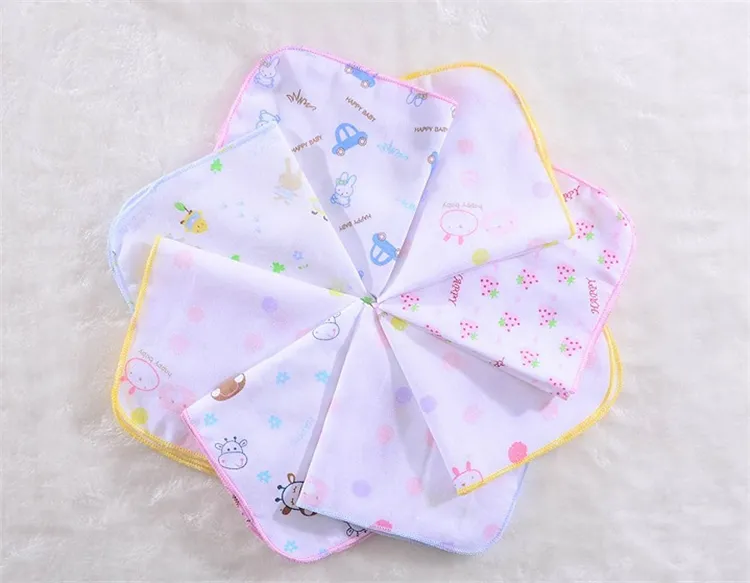 Высокое качество новорожденный хлопок печатных марлевый квадратный шарф / детское питание салфетка носовой платок отрыжка ткани T2I025