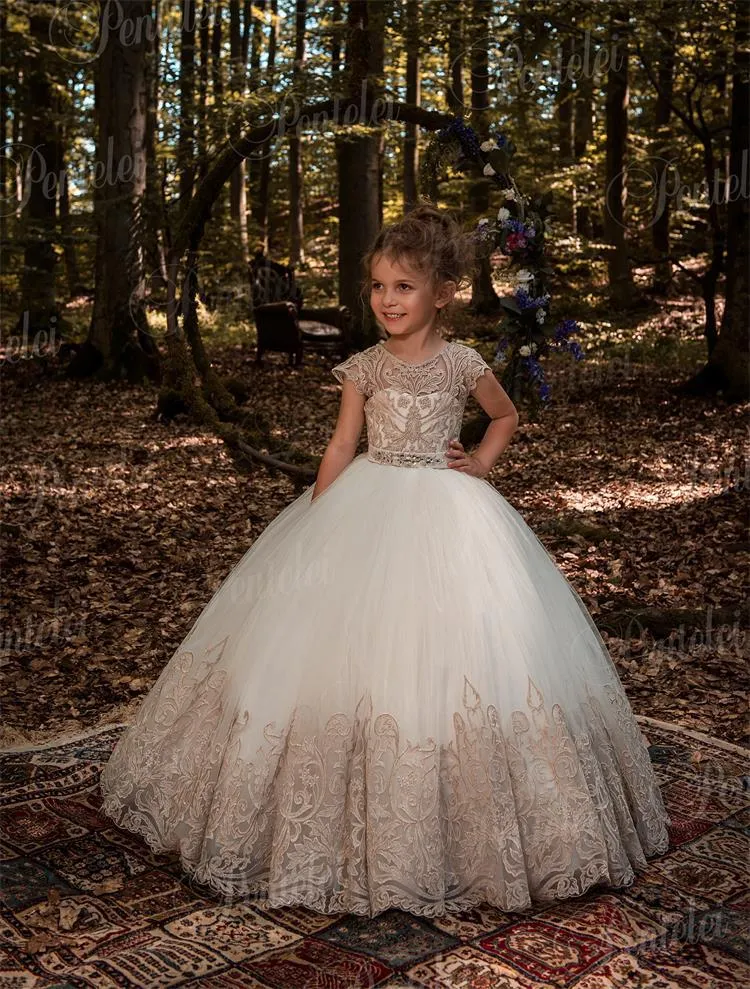 Girls Sequin Pageant Dress, Short Sleeve A Line Party Gown For Toddler To  Preteen From Uniquebridalboutique, $85.43