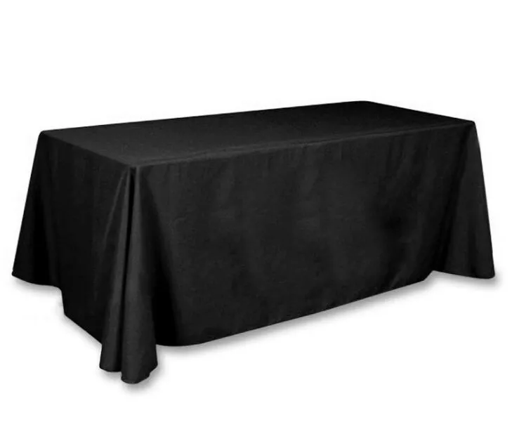 Couverture de table en tissu de table noir blanc en gros pour le décor de fête de mariage de banquet 145x145cm