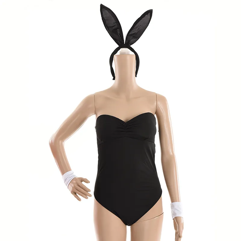 2017 Bunny Girl Costume Nylon Canvas Strapless Bodice Sleeveless Outfit for  Men Black Lace from Dhgate Sexy Costumes - price 8.97