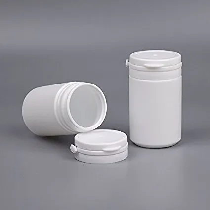 frete grátis / encaixe seguro fácil puxar garrafa tampa, recipientes de plástico 80ml branco doces pill plástico