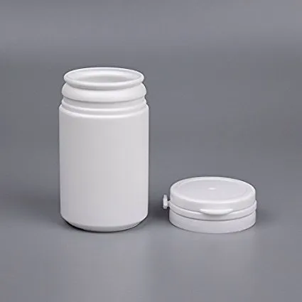 frete grátis / encaixe seguro fácil puxar garrafa tampa, recipientes de plástico 80ml branco doces pill plástico