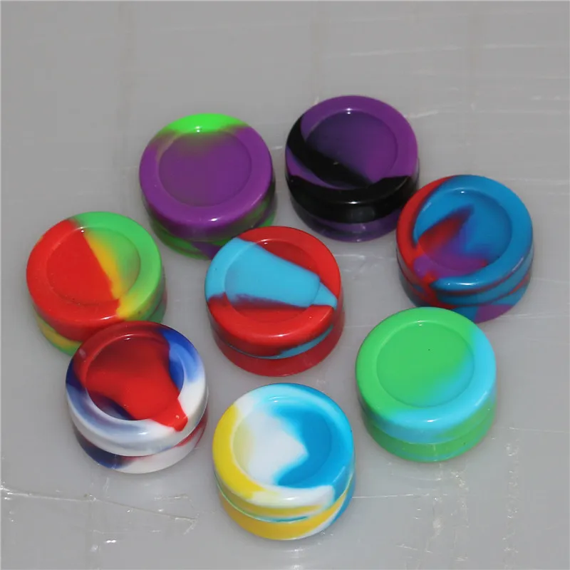 Nonstick wax containers silicone box 5ml silicon container food grade jars dab tool storage jar oil holder for Silicone bong