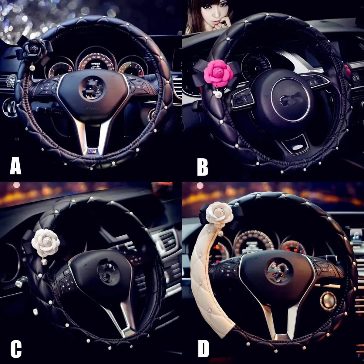 zebra lus gebruik CarShaping Auto Car Steering Wheel Covers Crystal Rhinestone Camellia  Flower, Auto Interieur Accessoires Meisjes Dames Dames Van 19,8 € | DHgate