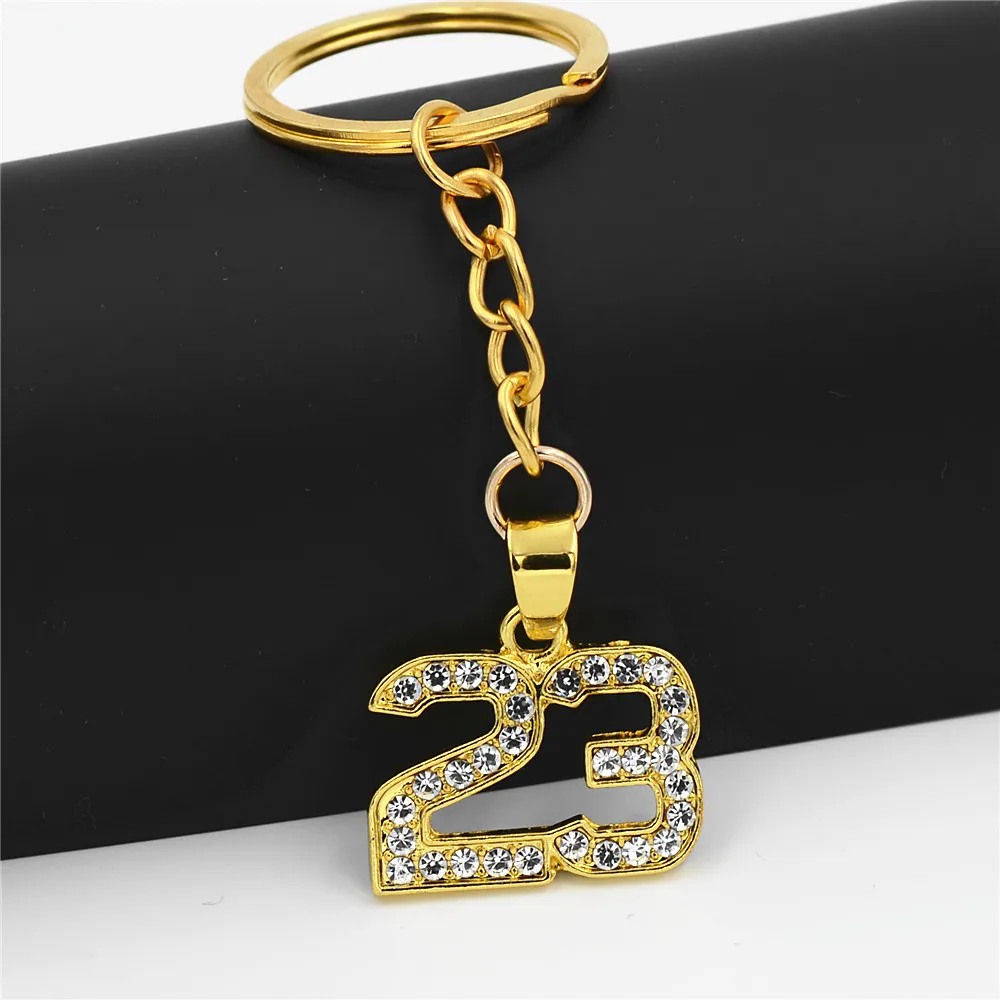 UODESIGN HIP HOP CHARM PENHENDERS ROCK SIERADY GIFT CIADE CRIDE CRIX Chains Number 23 Bling Lindy Basketball Superstar Keychain8354176