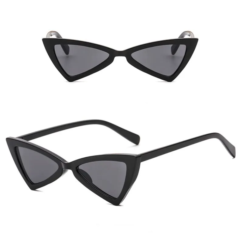 Cat Eye Sunglasses Triangle Frame Women Sun Eyeglasses UV400 Plastic Rim Candy Wholesale