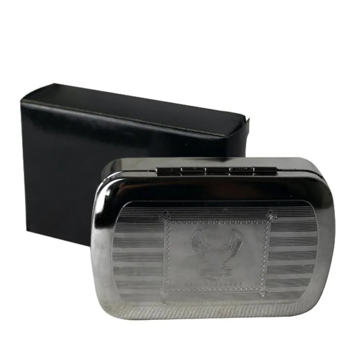 Portable metal cigarette case, stainless steel box, moisture box, hand roll cigarette case.