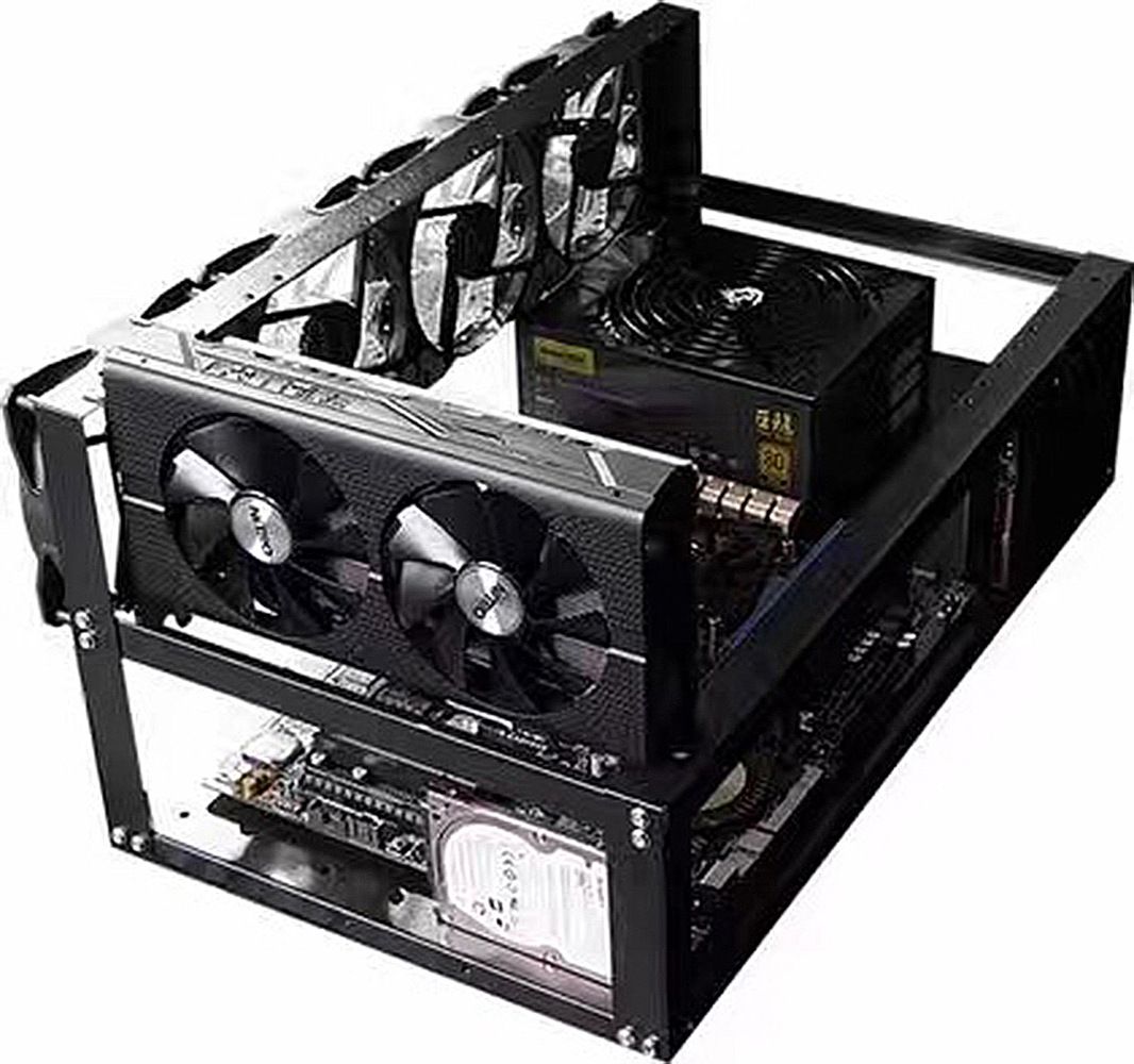 Bitcoin Miner Estructura Para Minería De Criptomonedas - 12 GPU - Acero Minero  Bitcoin