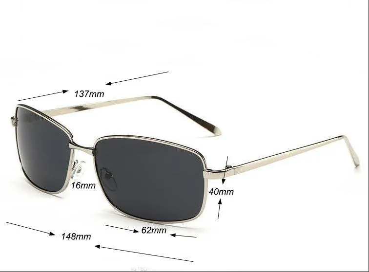Fler färger 2018 polariserade solglasögon utomhus varumärke solglasögon för män metall glas HD vintage solglasögon natt vision UV400 retro enhet