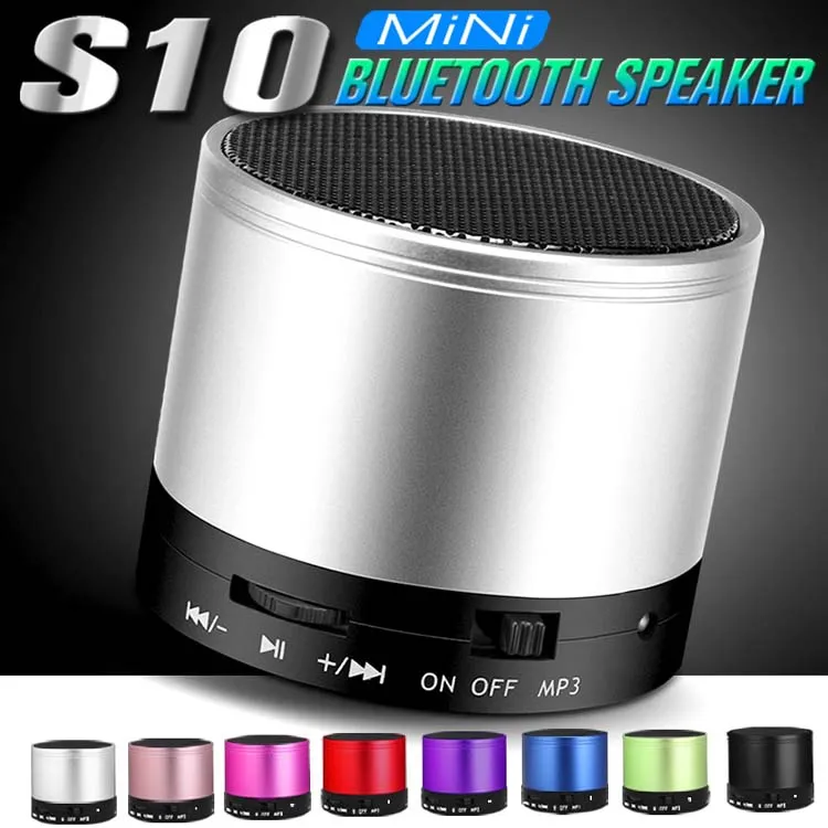 S10 Bluetooth Speaker Outdoor Universal Handfree Mic Stereo Mini Portable Speaker Audio Player TF Card Call function No Logo In Retail Box