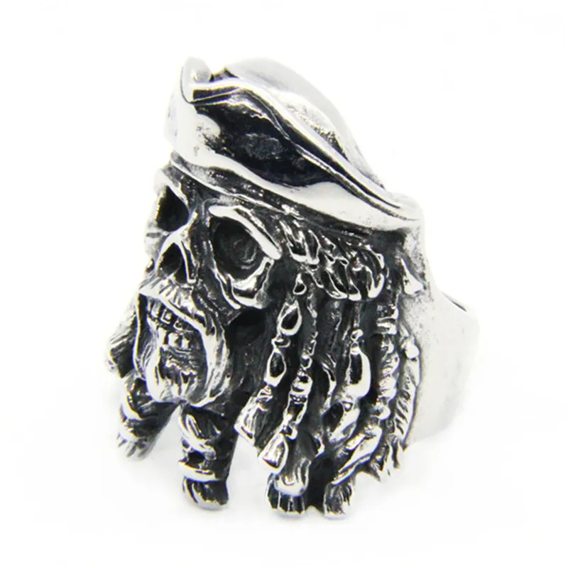lot Neue Männer Jungen Cool Ghost Skull Ring 316L Edelstahl -Mode -Juwely Populärer Biker Hip Style Skull Ring95405608968201