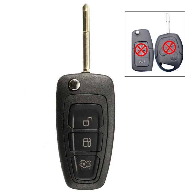 3 Buttons Car Flip Remote Key Fob With Chip 4D60 For Ford /Focus Mk1