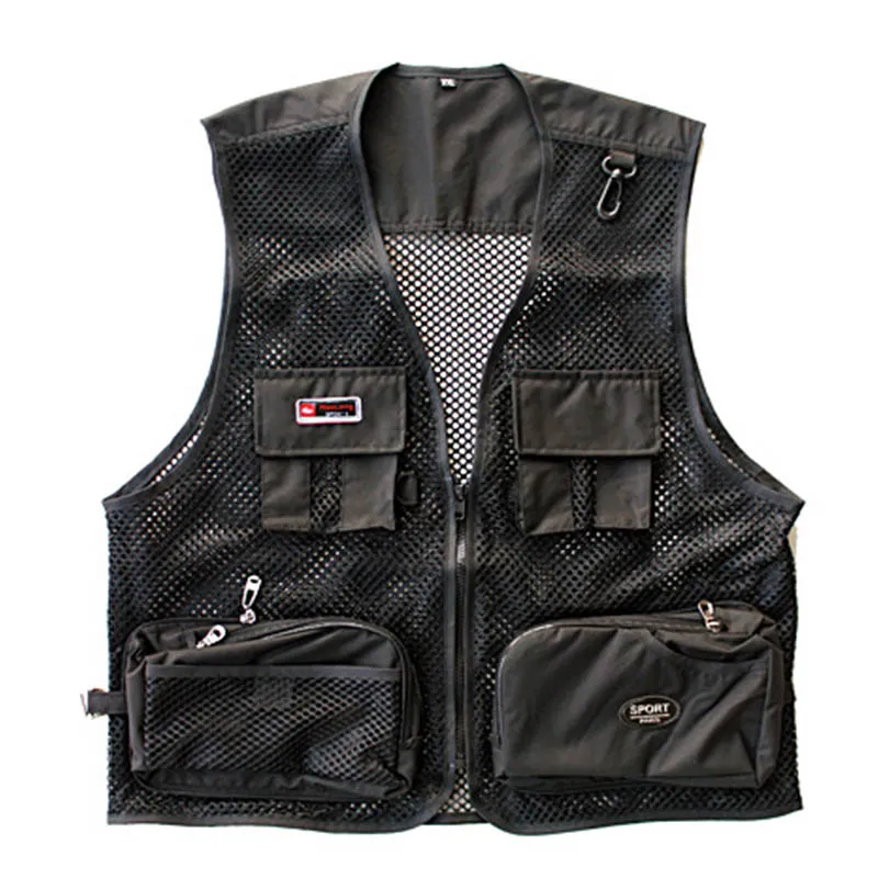 New Fashion Brand Gilet da uomo Gilet tattico Forze speciali Direttore SWAT Pescatore Maglia nera Vestiti ad asciugatura rapida