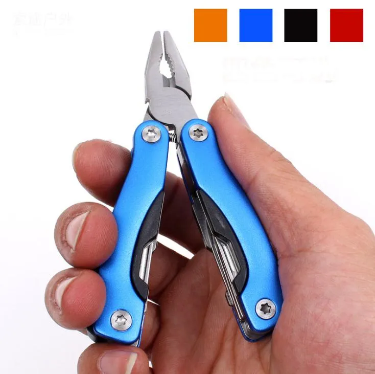 Outdoor Multitool Tänger Serrated Knivkäft Handverktyg + Skruvmejsel + Tång + Kniv Multitool Kniv Set Survival Gear Sn1528