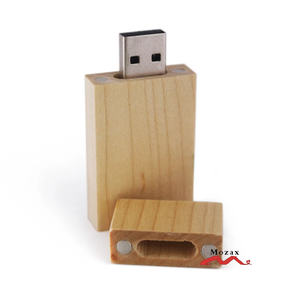 Drewniany napęd USB 1GB 2GB 4GB 8GB 16GB Drewniana pamięć pamięci Flash Pendrive Stigy 20 True Storage Suit do dostosowania logo 5 kolorów OP5888941